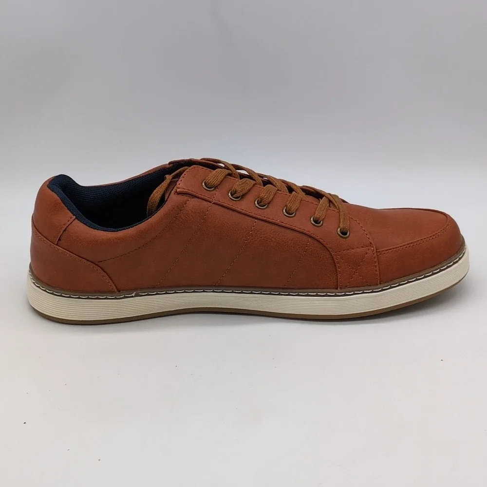 Jonsen Milan Shoes Mens Amy877 Brown 9.5 Leather Sneaker Walking Comfort NEW